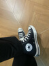 匡威（Converse）1970s 經(jīng)典三星標高幫帆布鞋情侶運動(dòng)鞋學(xué)生鞋休閑帆布鞋 經(jīng)典黑色高幫 37.5 /5 曬單實(shí)拍圖