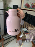 迪士尼保溫壺家用暖水壺熱水瓶暖壺暖瓶玻璃內膽按壓式 2L悅已粉金 曬單實(shí)拍圖