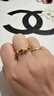 芯奢金馬紅緣戒指女本命年生肖馬食指戒開(kāi)口單戒輕奢復古指環(huán)2026新款 金緣馬戒指 曬單實(shí)拍圖