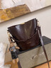 YUYULA牛皮包包女包斜挎水桶包通勤輕奢單肩生日情人節禮物送女朋友老婆 曬單實(shí)拍圖
