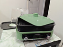 摩飛電器（Morphyrichards）多功能鍋四代料理鍋鴛鴦電熱火鍋專(zhuān)用鍋家用分體6L大容量涮烤肉盤(pán)蒸煮煎炒一體機圍爐煮茶器MR9288 清新綠(標配+圍爐套裝）6L 曬單實(shí)拍圖