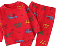 寶寶秋衣秋褲套裝純棉a類(lèi)嬰兒長(cháng)袖睡衣 兒童家居冬服男童內衣春秋 大紅汽車(chē) 110 曬單實(shí)拍圖