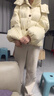 鴨鴨（YAYA）羽絨服女2025冬季新款短款時(shí)尚甜美云感泡芙小個(gè)子加厚保暖外套 黃色 M /160 【110-130斤】 曬單實(shí)拍圖