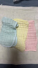 全棉時(shí)代嬰兒口水巾兒童水洗紗布小毛巾洗臉禮盒4條裝 粉藍黃綠25×25cm 曬單實(shí)拍圖