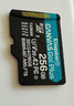 金士頓（Kingston）256GB TF（MicroSD）存儲卡 內存卡U3 V30 A2 4K適配大疆Pocket 3/Action 5/無(wú)人機/運動(dòng)相機/監控 曬單實(shí)拍圖