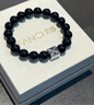 范琦（Fanci）黑曜石能量守護石手串情侶手鏈高級感好運女友男士友老公生日禮物 【男款】守護能量手串 21cm（推薦體重176-200斤內） 曬單實(shí)拍圖