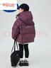 迪士尼女童冬裝外套2024新款棉服短款洋氣棉服棉襖兒童冬季加厚棉衣 紫色 140 曬單實(shí)拍圖