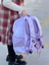 泰蘭尼斯兒童書(shū)包1-3年級小學(xué)生雙肩包超輕護脊男女童背包 紫色 曬單實(shí)拍圖