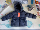 保姆鵝 兒童羽絨服寶寶短款加厚白鴨絨外套男童女童保暖防風(fēng)冬[NG2637] 黑 130 曬單實(shí)拍圖
