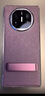 ESCASE 適用華為MateX5手機殼x5防摔真牛皮保護套商務(wù)皮套簡(jiǎn)約翻蓋折疊下蓋手機支架紫色 曬單實(shí)拍圖