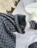 貓人棋盤(pán)格子闊腿褲女秋冬2026新款高腰寬松慵懶垂感直筒加絨休閑褲子 曬單實(shí)拍圖