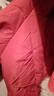 皮爾卡丹（pierre cardin）紅色羽絨服女2025新款冬季棉襖大碼加厚棉服二棉夾棉外套 酒紅色 4XL 建議175-200斤 曬單實(shí)拍圖