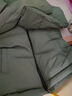 與狼共舞【鵝絨90%】秋冬鎖溫保暖立領(lǐng)工裝外套男士羽絨服 206豆綠 170  曬單實(shí)拍圖