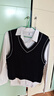 森馬（Semir）[商場(chǎng)同款]長(cháng)袖襯衫女襯衣V領(lǐng)背心2025春寬松兩件套101125105011 曬單實(shí)拍圖