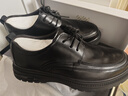 百麗通勤商務(wù)皮鞋2025男牛皮褶皺增高休閑鞋A1373AM4 黑色2  41 曬單實(shí)拍圖