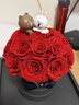 JoyFlower永生玫瑰花布朗熊花桶情人節生日禮物結婚紀念日送女朋友老婆高級 曬單實(shí)拍圖