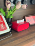 WCZ德國橢圓紙巾盒客廳家用logo定制擺件現代輕奢餐桌創(chuàng  )意抽紙盒 波爾多紅-橢圓紙巾盒 曬單實(shí)拍圖