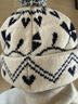 ERDOS 牦牛絨戶(hù)外保暖幾何圖案提花女針織帽毛線(xiàn)帽 白 52cm 曬單實(shí)拍圖