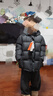 保姆鵝 兒童羽絨服短款連帽聚暖童裝男女童防風(fēng)御寒加厚外套冬[NG2860] 炭黑 140 曬單實(shí)拍圖