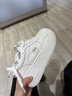 百麗（Belle）沈月同款步步糕厚底小白鞋女26春季新款商場(chǎng)增高休閑板鞋E7J1DAM6 米白色（6CM跟高）【沈月同款】 37 曬單實(shí)拍圖