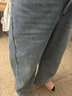 FAESSLIN【100%棉】高腰彎刀牛仔褲女加絨加厚加長(cháng)闊腿褲女高個(gè)遮胯鐮刀褲 曬單實(shí)拍圖