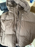 三彩2025冬季新款短款羽絨服連帽白鴨絨面包服寬松純色簡(jiǎn)約女 榛果棕 XL 170/92A 曬單實(shí)拍圖