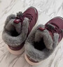 足力健老人鞋冬季加絨抗寒大棉鞋女款保暖雪地靴女士靴子 6338K酒紅38 曬單實(shí)拍圖