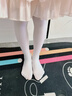 自由系女童舞蹈襪夏季薄款跳舞襪白色打底褲寶寶練功專(zhuān)用連褲襪兒童絲襪 曬單實(shí)拍圖