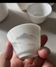 羊脂玉白瓷斗笠杯小容量主人杯功夫茶杯品茗杯辦公室會(huì )客喝茶杯 羊脂玉-茶杯水墨江山6杯 曬單實(shí)拍圖