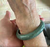 龍徽珠寶 翡翠手鐲A貨玉鐲子油青色送媽媽婆婆生日節日禮物 曬單實(shí)拍圖