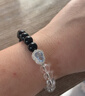 普陀山黑曜石海藍寶手串水晶手鏈轉運珠送朋友情侶生日禮物 曬單實(shí)拍圖