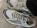 安踏AT2005丨千禧復古跑鞋男春季新款運動(dòng)鞋春季耐磨透氣情侶跑步鞋 純凈白/銀/深航海藍-3 40.5 （男7.5） 曬單實(shí)拍圖