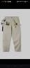 馬登工裝美式復古做舊寬松米白牛仔褲休閑直筒多口袋伐木工褲男春 白色 31 曬單實(shí)拍圖
