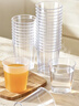 潔日邦一次性杯子240ml*50只直筒杯加厚航空杯食品級飲料太空水杯塑杯 曬單實(shí)拍圖