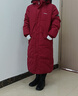 韓璐嬌（hanlujiao）羽絨棉服女長(cháng)款過(guò)膝冬季新款韓系學(xué)院風(fēng)寬松顯瘦加厚保暖棉襖外套 酒紅色 M （建議100-110斤） 曬單實(shí)拍圖