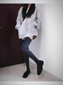 貓人（MiiOW）長(cháng)筒襪子女秋冬款純棉長(cháng)襪女加厚高筒大腿襪長(cháng)筒過(guò)膝襪女冬季 黑色_駝色 2雙 均碼 曬單實(shí)拍圖