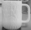 星巴克（Starbucks）杯子墨水系列陶瓷復古馬克杯辦公室桌面水杯咖啡杯男女士送禮禮物 白色浮雕馬克杯 414ml 曬單實(shí)拍圖