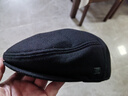 海瀾之家秋冬季新款鴨舌帽含羊毛男士帽子潮流帽休閑百搭品牌老年帽 黑色 曬單實(shí)拍圖