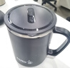 友來(lái)福304不銹鋼水杯馬克杯咖啡杯帶蓋家用雙層防燙喝水杯子黑色 曬單實(shí)拍圖