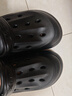 特步（XTEP）洞洞鞋女拖鞋外穿女士情侶厚底休閑運動(dòng)涼鞋女 A457 黑 40-41 曬單實(shí)拍圖