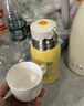 膳魔師（THERMOS）兒童開(kāi)學(xué)必備吸管保溫杯直飲水杯小學(xué)生大水壺貓狗系列3歲550ml粉 曬單實(shí)拍圖