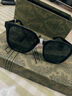 古馳（GUCCI）太陽(yáng)鏡女GG1346SK板材全框遮陽(yáng)方形大框百搭古馳墨鏡男 GG1346SK-001黑色 曬單實(shí)拍圖