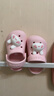牧童兒童拖鞋夏男寶寶洞洞鞋軟底女童卡通洗澡嬰幼兒家居鞋萌兔粉150 曬單實(shí)拍圖