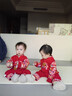 優(yōu)奇嬰兒衣服寶寶春秋冬百天周歲禮服套裝初秋抓周喜慶長(cháng)袖長(cháng)褲兩件套 曬單實(shí)拍圖