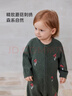babylove【清倉】嬰幼兒針織連體衣春秋季刺繡毛線(xiàn)衣寶寶外出服保暖哈衣 花砂綠 90cm 曬單實(shí)拍圖
