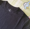 拇指白小T刺繡男款長(cháng)袖T恤秋季新款純色圓領(lǐng)抗靜電百搭休閑T恤 墨黑 2XL 曬單實(shí)拍圖