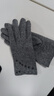 上海故事保暖羊毛手套女秋冬季厚款開(kāi)車(chē)騎行送媽媽長(cháng)輩實(shí)用生日禮物 藍灰 曬單實(shí)拍圖