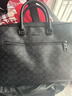 蔻馳（COACH）【品牌直供】男士老花輕奢公文包電腦包手提包禮物婦女節生日禮物 黑色老花CV917 QBMI5 曬單實(shí)拍圖