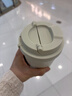 樂(lè )扣樂(lè )扣（LOCK&LOCK）遇見(jiàn)元氣保溫保冷咖啡杯彈跳蓋男女顏值水杯LHC3271BEG白色400ML 曬單實(shí)拍圖