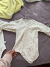 春秋款純棉嬰兒衣服A類(lèi)新生兒月子服無(wú)骨連體包屁衣睡衣 小碎花 66cm （3-6個(gè)月） 曬單實(shí)拍圖